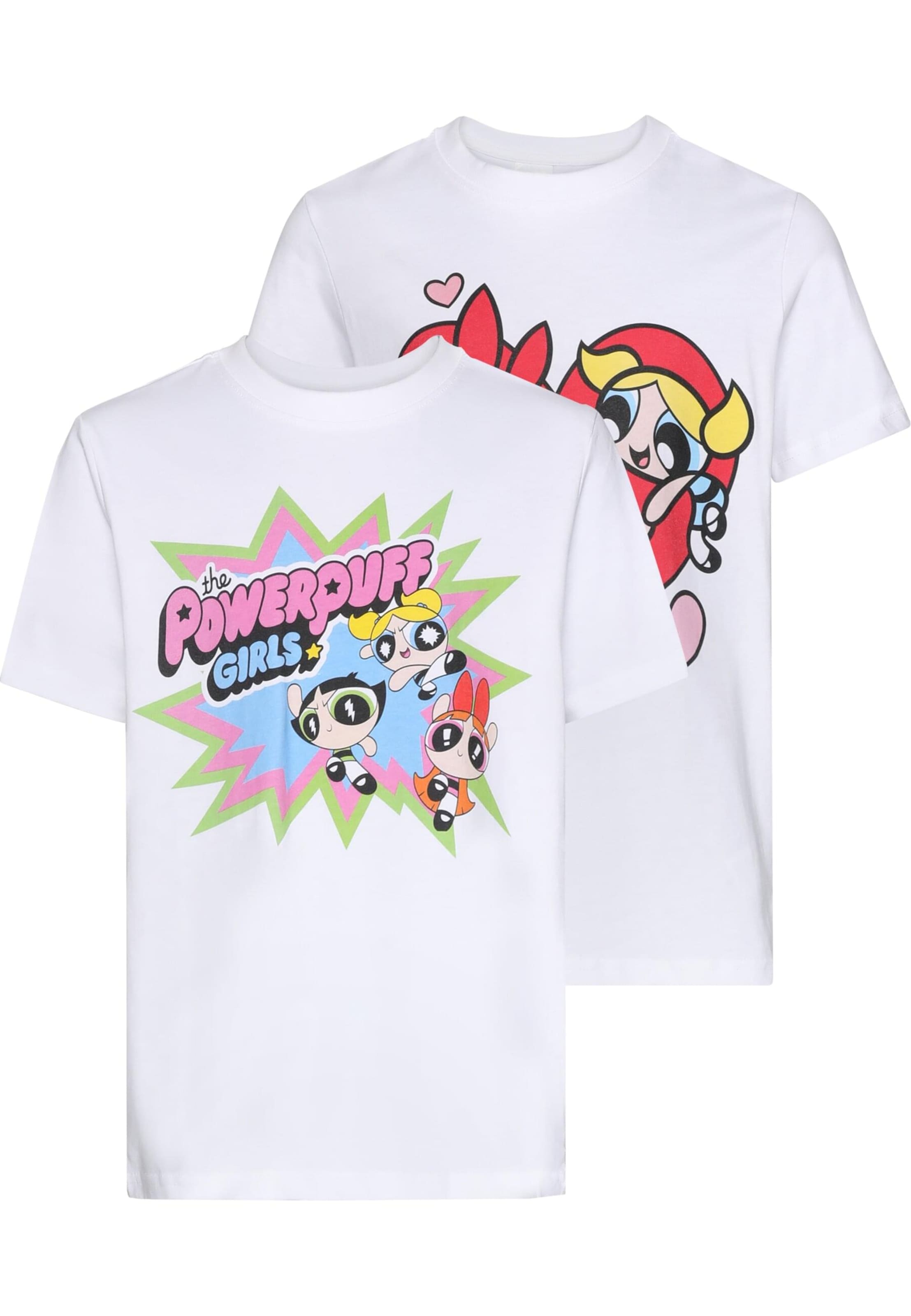 Mister Tee Tričko 'Power Puff Girls' – bílá: přední strana