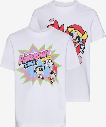Mister Tee Paita 'Power Puff Girls' värissä valkoinen: etupuoli