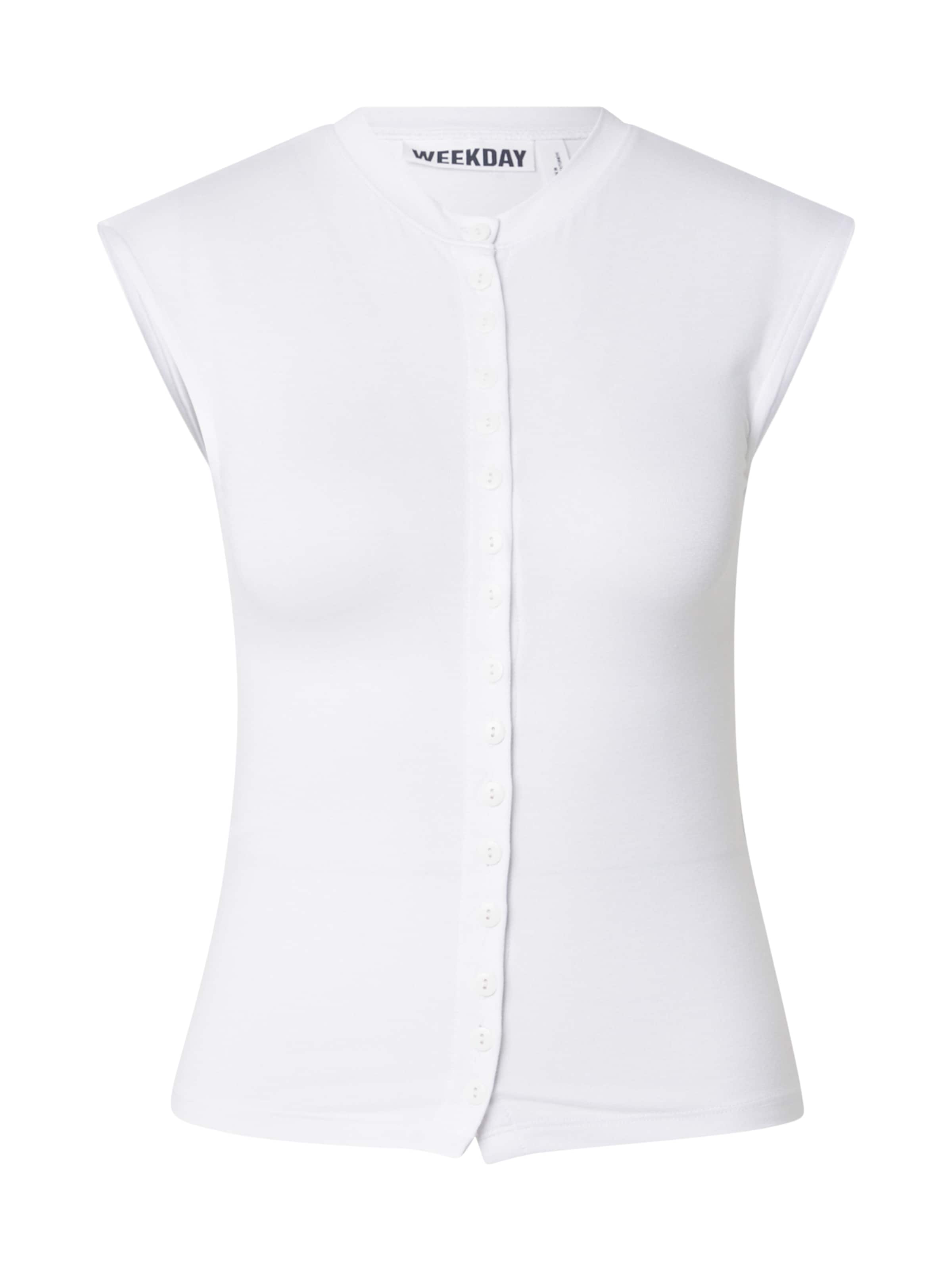 WEEKDAY Top 'Nila' in White: front