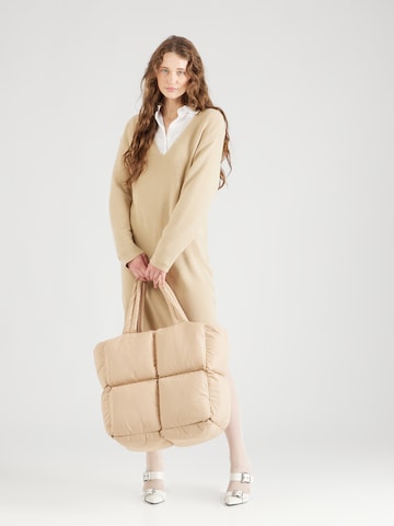 MSCH COPENHAGEN Gebreide jurk 'Marthea Rachelle' in Beige