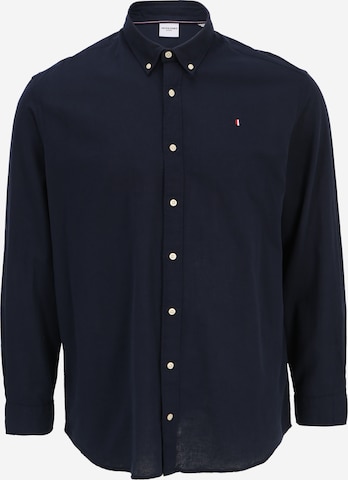 Jack & Jones Plus - Ajuste confortable Camisa 'SUMMER' en azul: frente