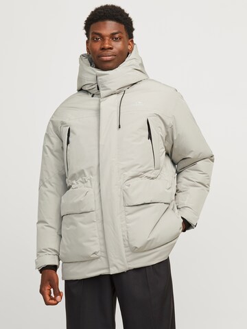 JACK & JONES Winter parka 'JORKani' in Grey: front