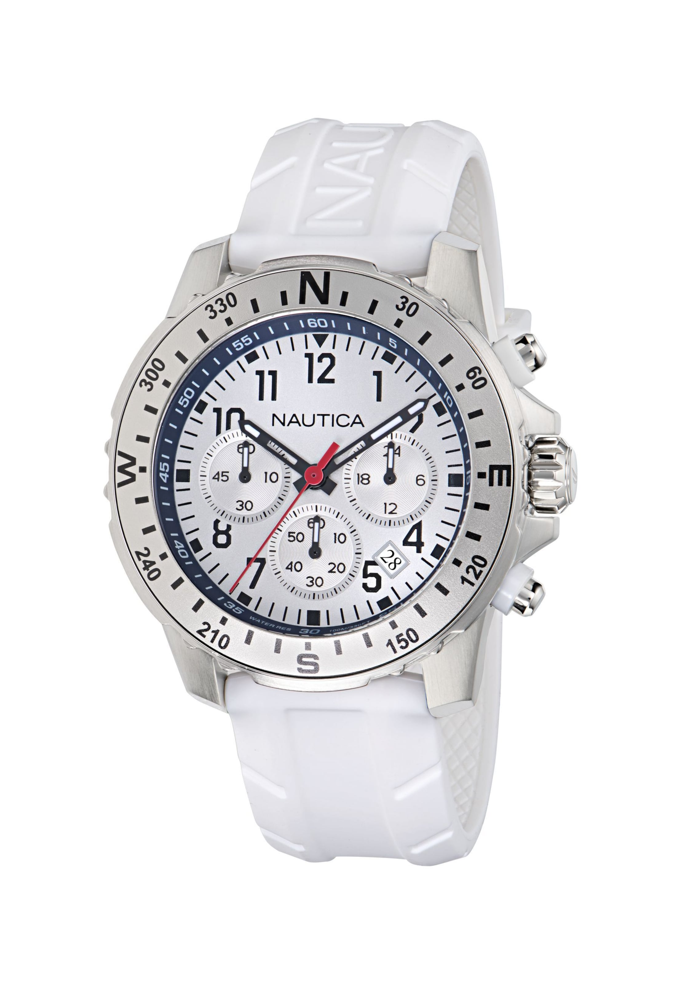 Montre à affichage analogique NAUTICA en blanc : devant