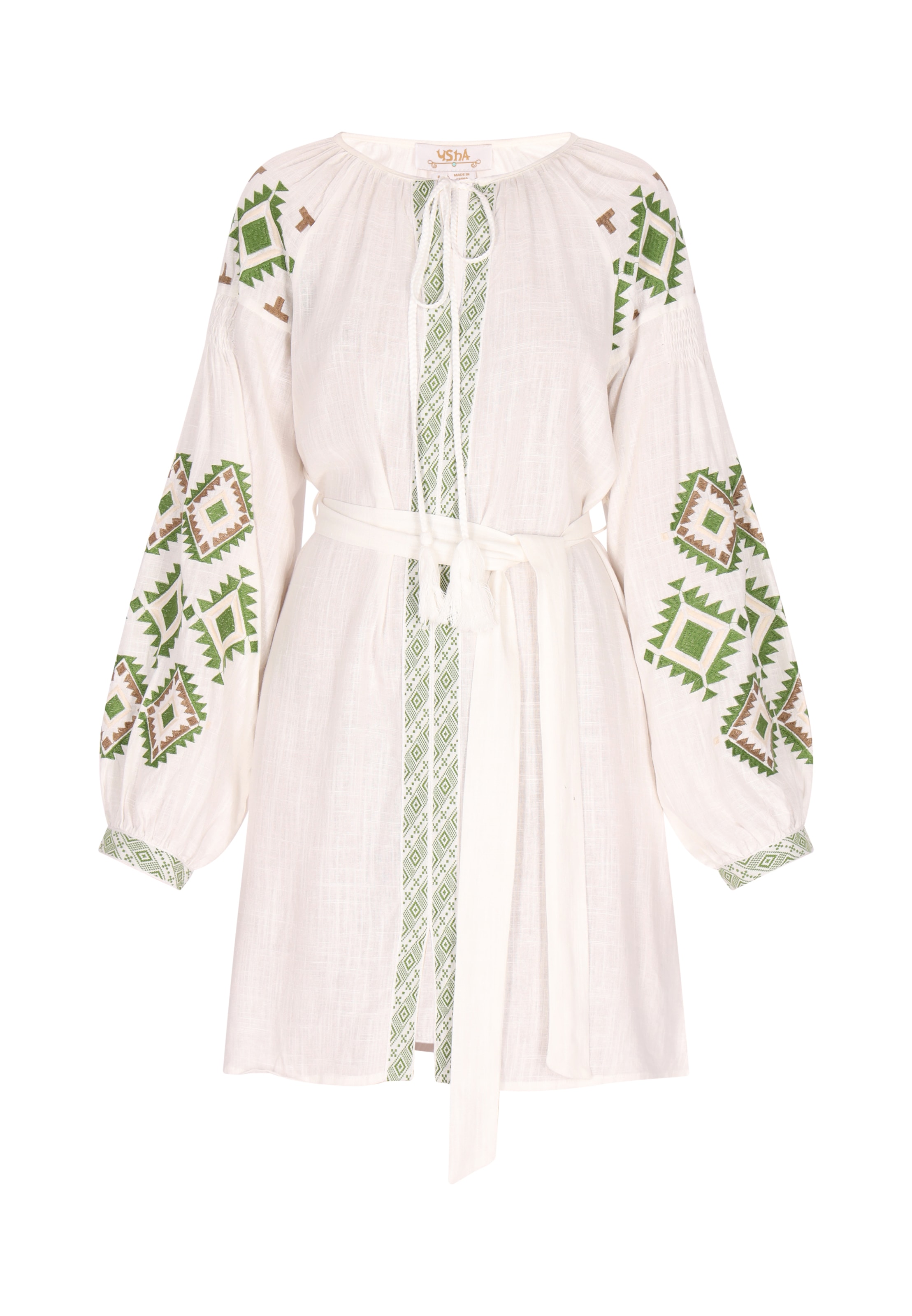 Rochie de vară de la usha FESTIVAL pe alb: față