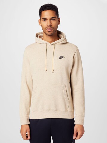 Nike Sportswear Sweatshirt in Beige: voorkant