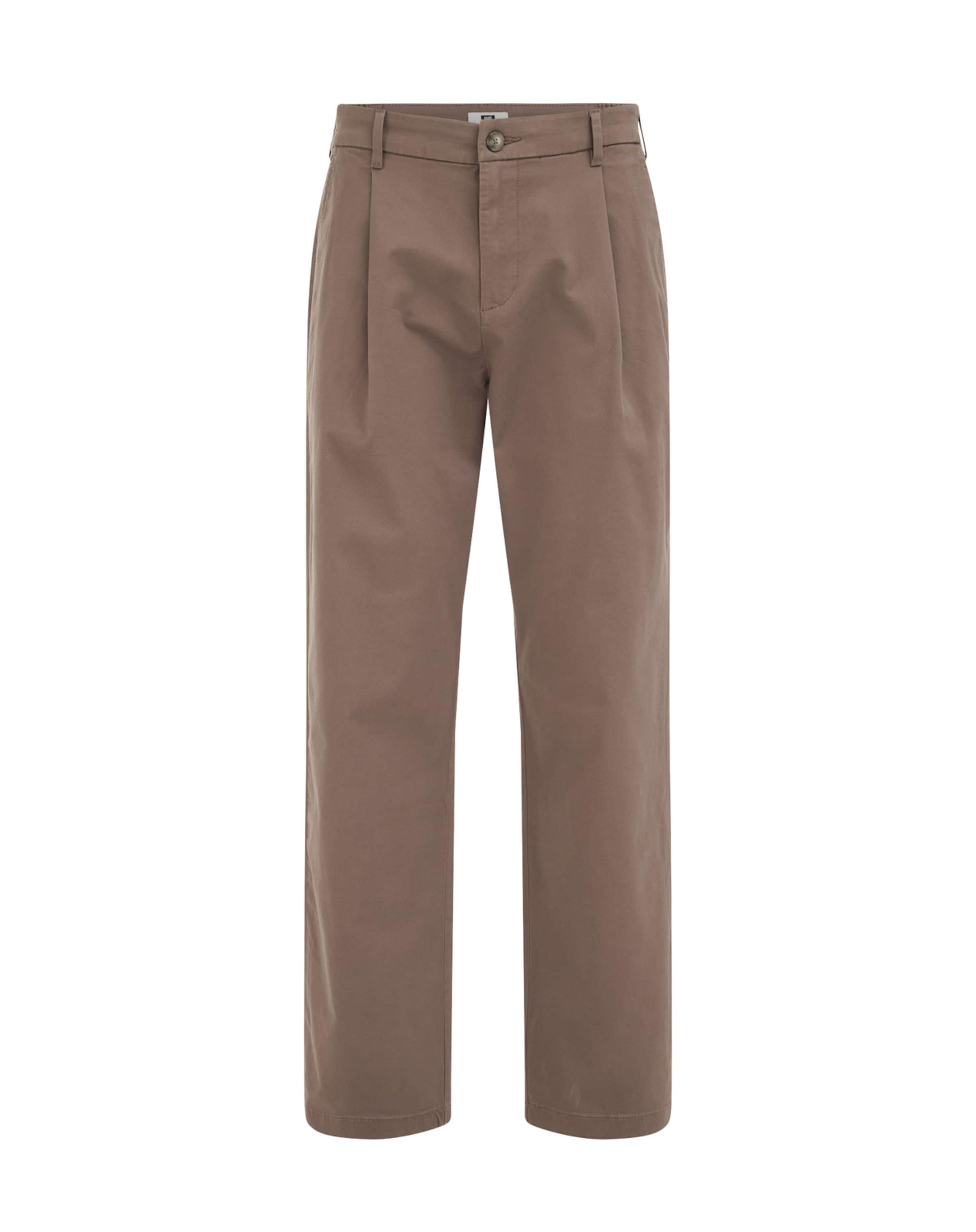 WE Fashion - Loosefit Pantalón plisado en verde: frente
