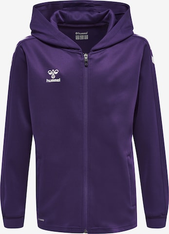 Hummel Athletic Zip-Up Hoodie in Purple: front