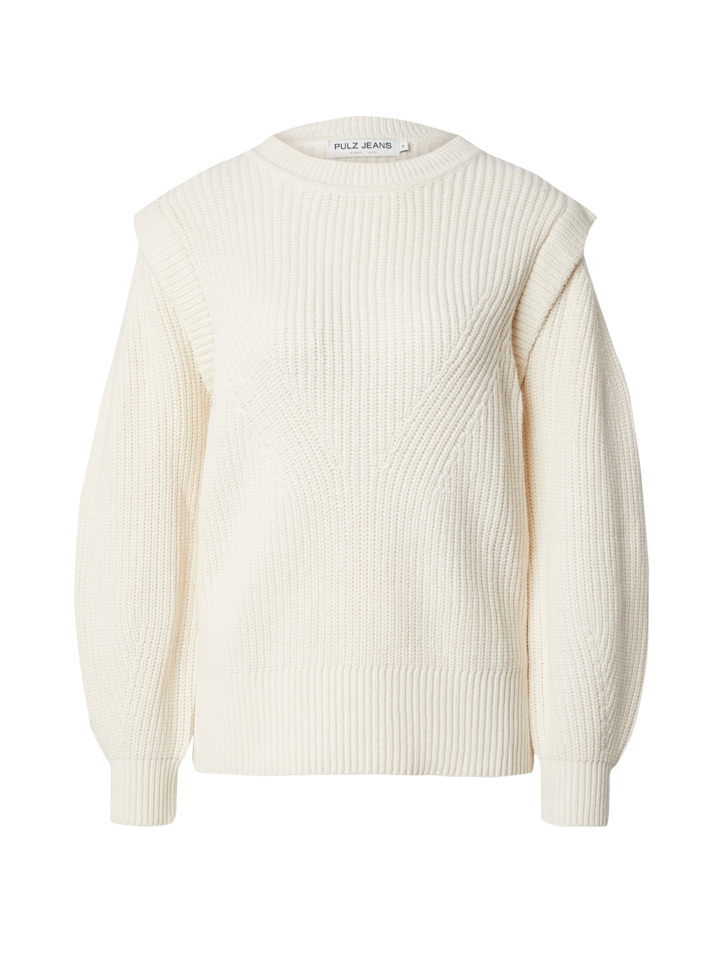 PULZ Jeans Sweater 'MARLA' in White: front