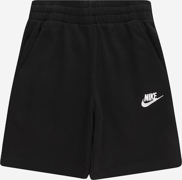 Nike Sportswear Regularen Hlače 'CLUB' | črna barva: sprednja stran