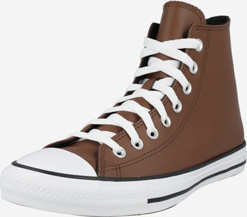 CONVERSE - Zapatillas deportivas altas en marrón: frente