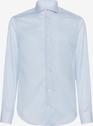 Coupe regular Chemise business Boggi Milano en bleu : devant