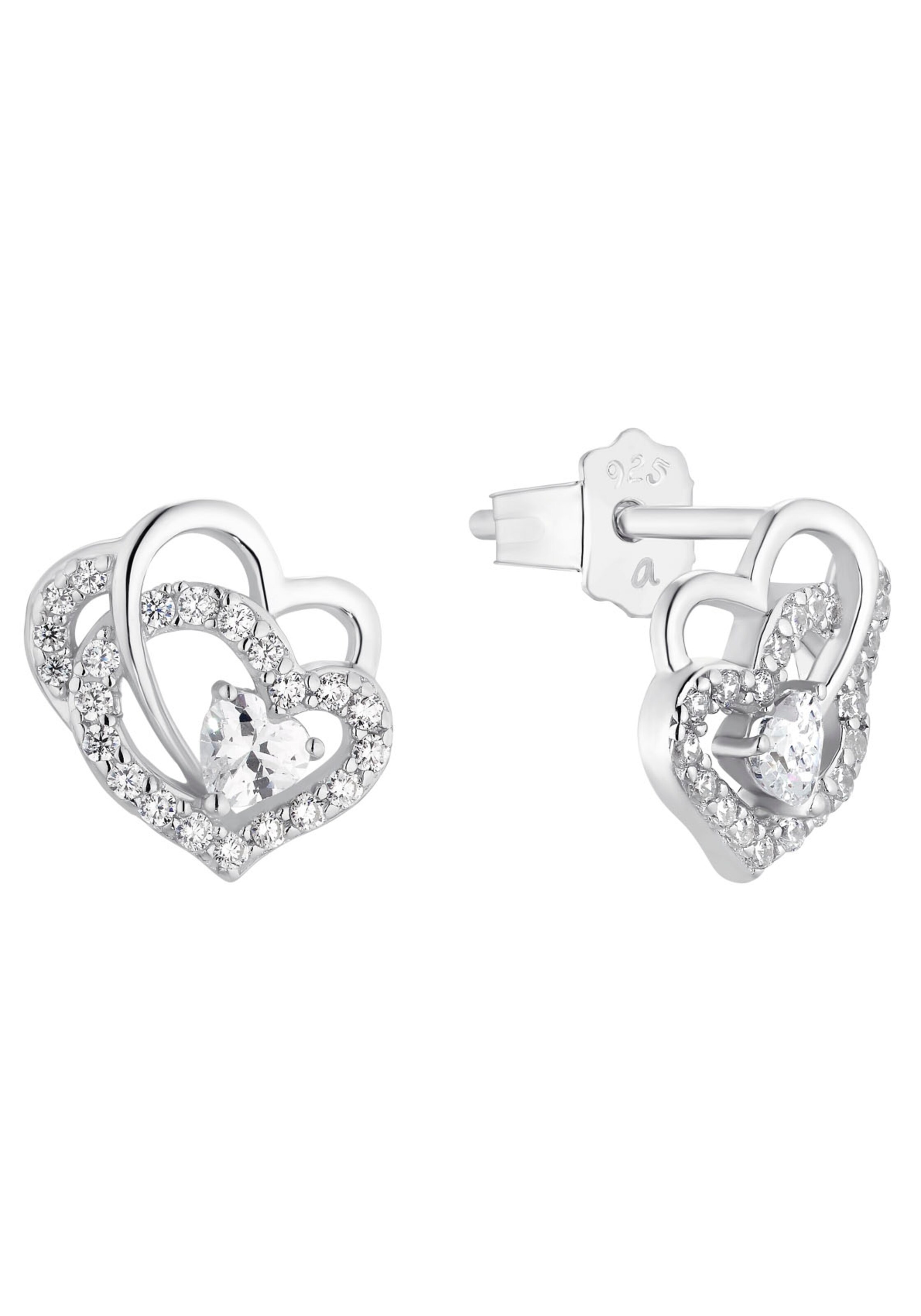 AMOR Earrings in Silver: front
