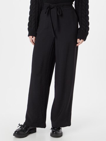ABOUT YOU Szeroka nogawka Spodnie 'Simone' w kolorze czarny: przód