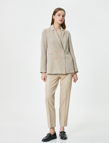 Koton Slimfit Bandplooibroek in Beige