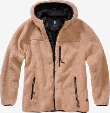 Brandit Fleece jacket in Brown: front