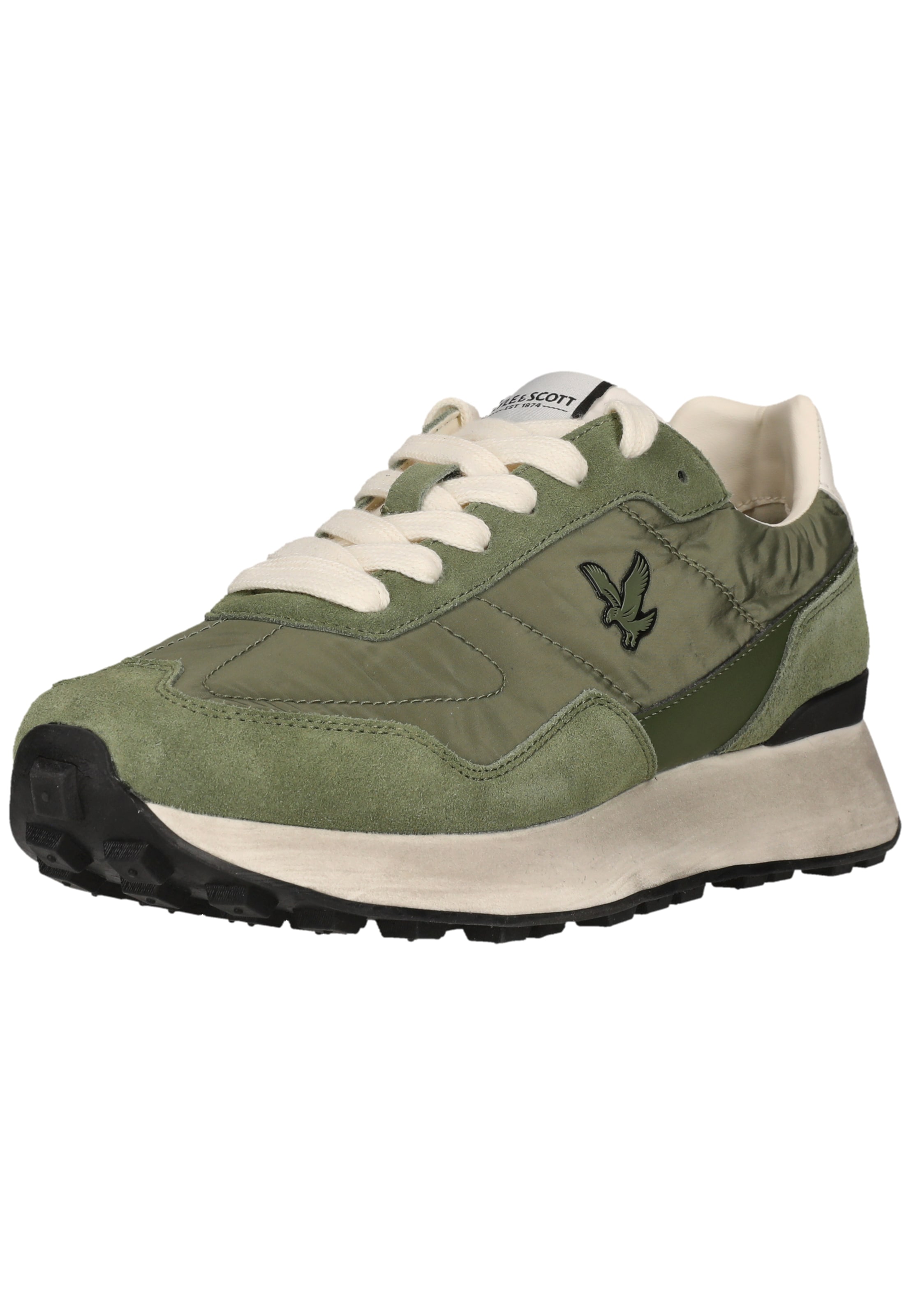 Lyle & Scott Platform trainers 'Noah' in Green: front