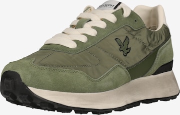 Lyle & Scott Platform trainers 'Noah' in Green: front