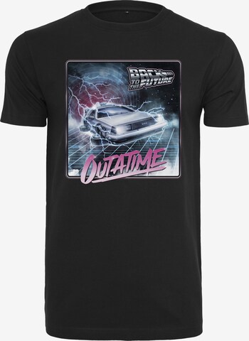 Merchcode T-shirt 'Back To The Future Outatime' i svart: framsida
