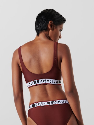 sarkans Karl Lagerfeld Bezvīļu Bikini augšdaļa
