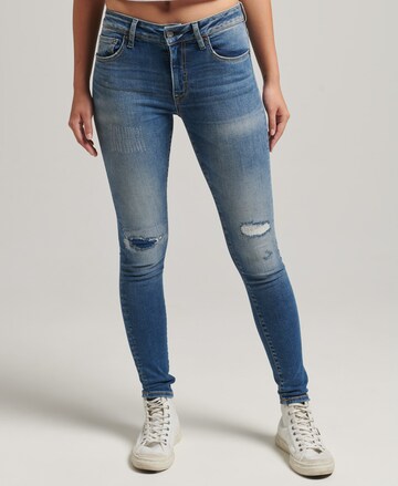 Superdry Skinny Jeans in Blauw: voorkant