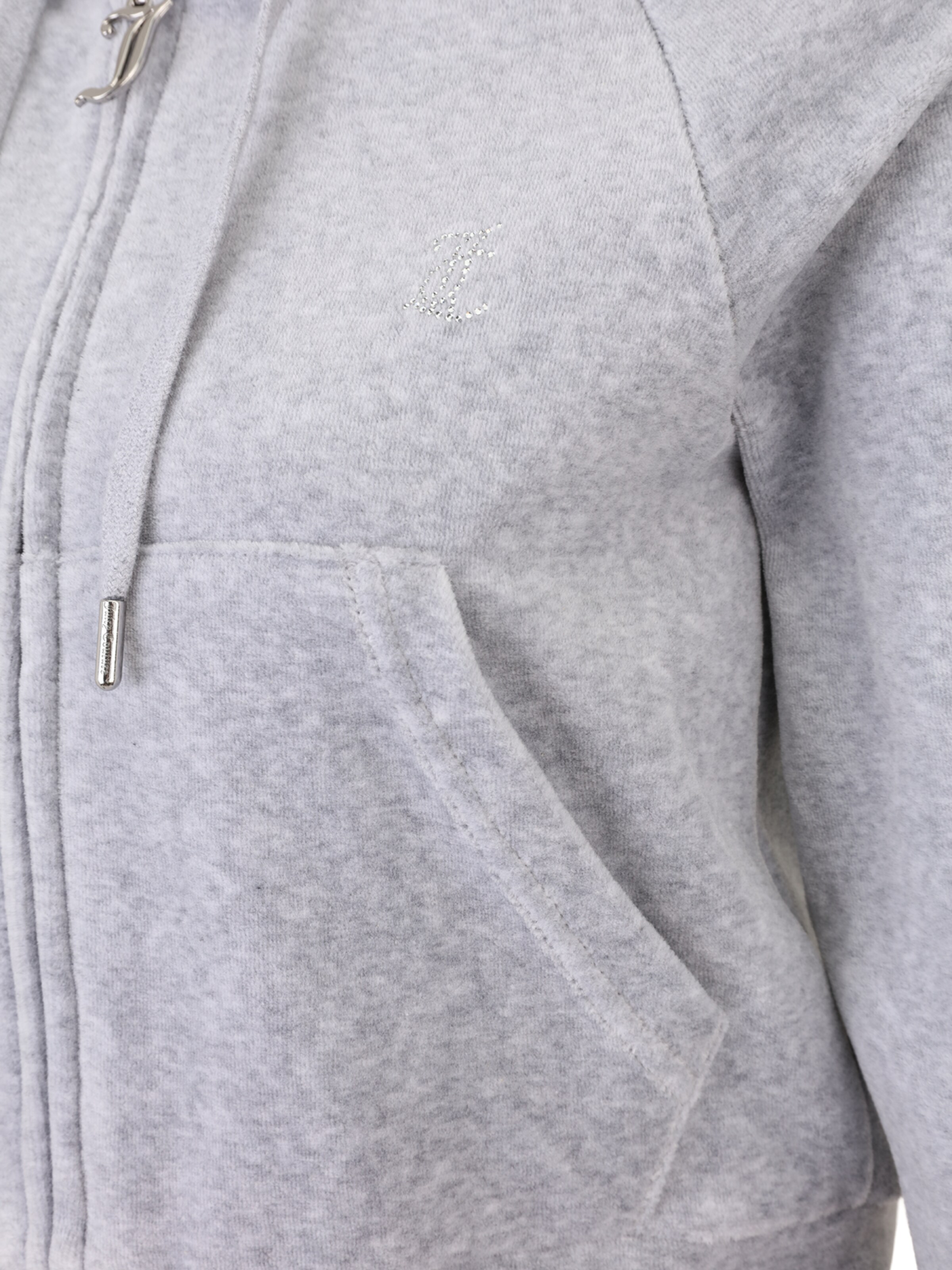 Juicy Couture Petite - Sudadera con cremallera 'MADISON' en gris