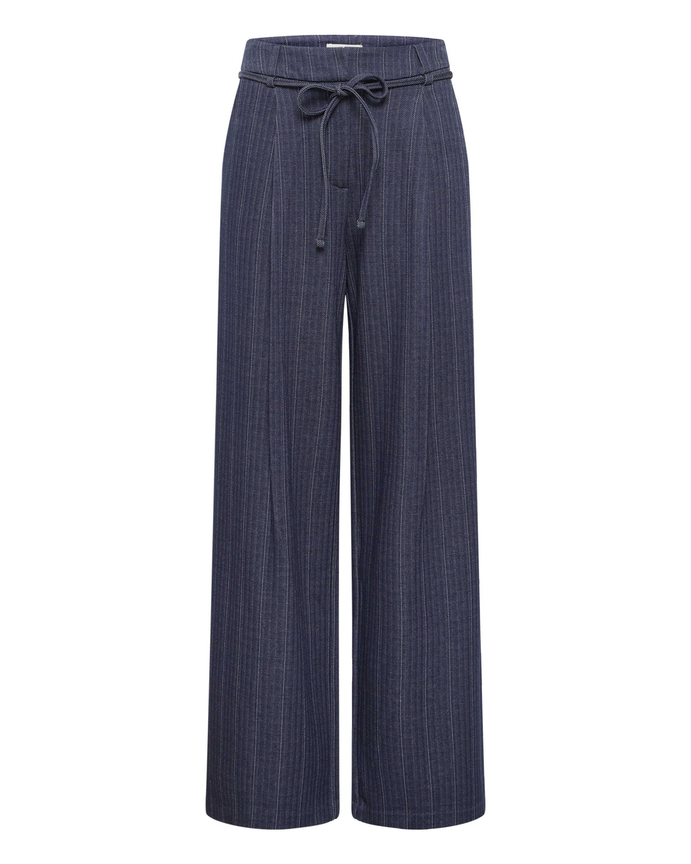 ICHI Wide leg Broek 'IHKate Pinelle' in Blauw