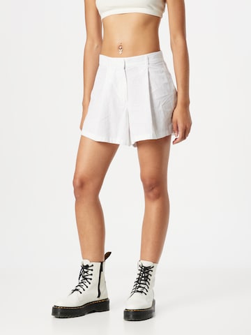 Loosefit Pantalon à pince 'Sonja' Gina Tricot en blanc : devant