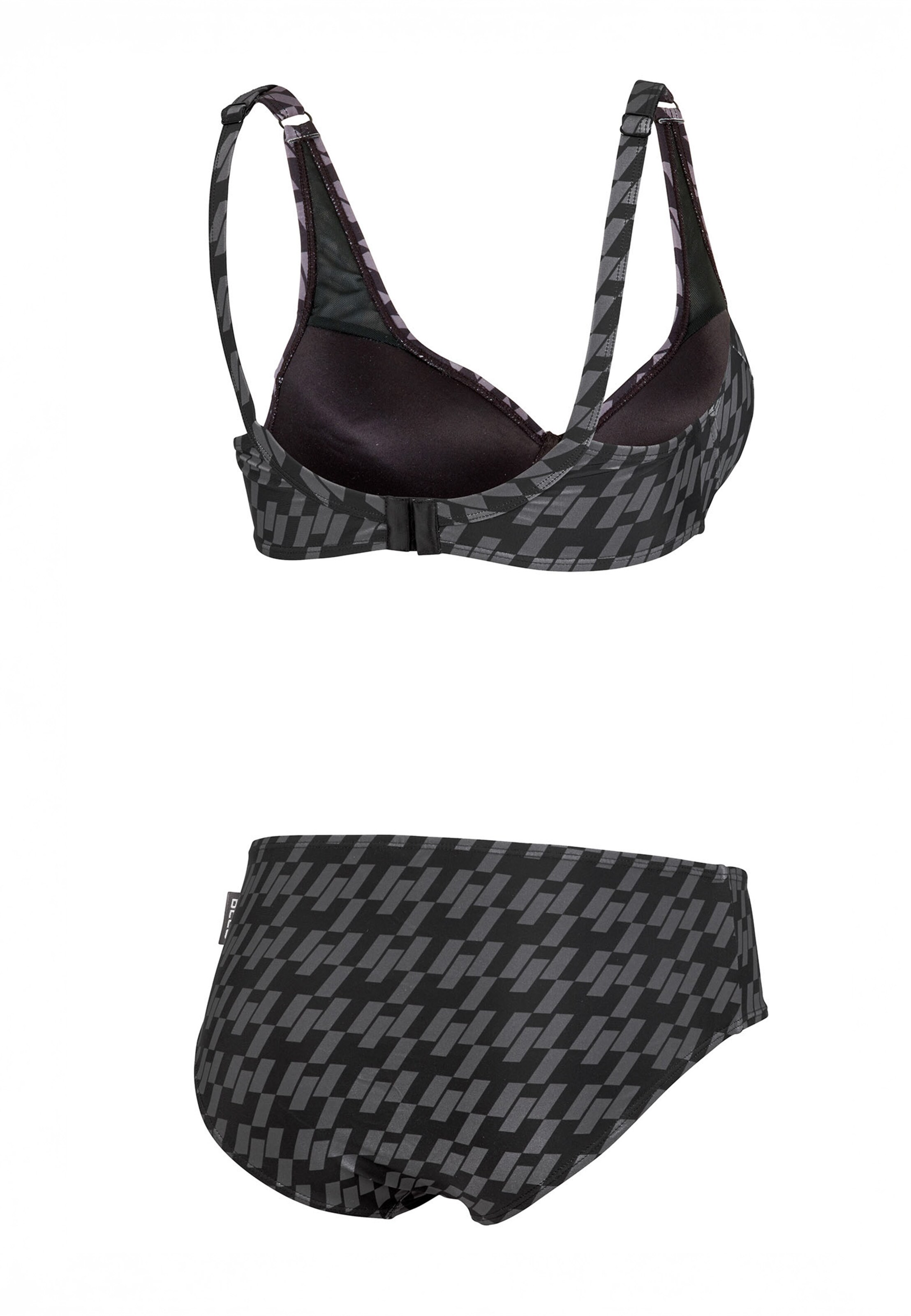 BECO the world of aquasports Bustier Bikini 'Pepita' in Schwarz