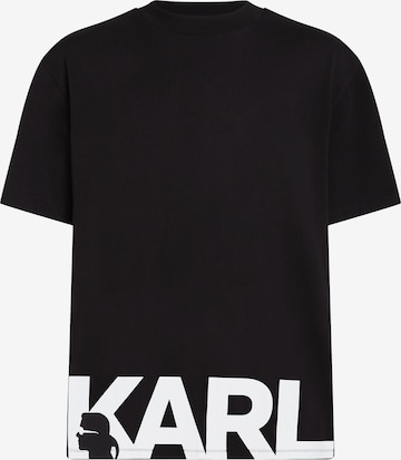 juoda Karl Lagerfeld Marškinėliai: priekis