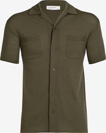 ICEBREAKER Regular fit Athletic Button Up Shirt 'Pankow' in Green: front