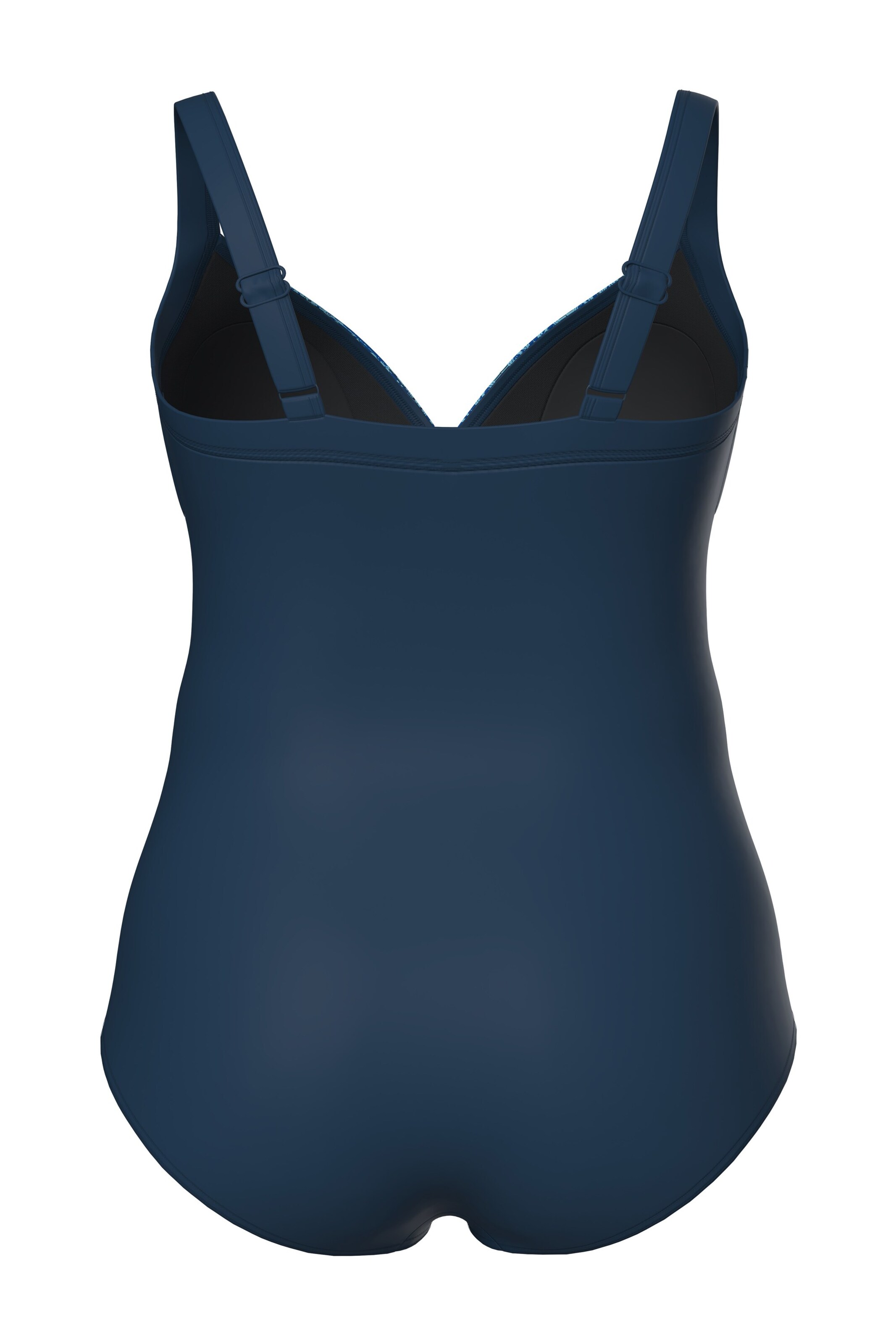 Ulla Popken Bustier Badpak in Blauw