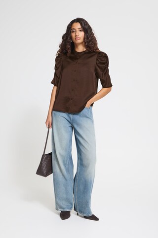 ICHI - Blusa 'MARITVITTA' en marrón