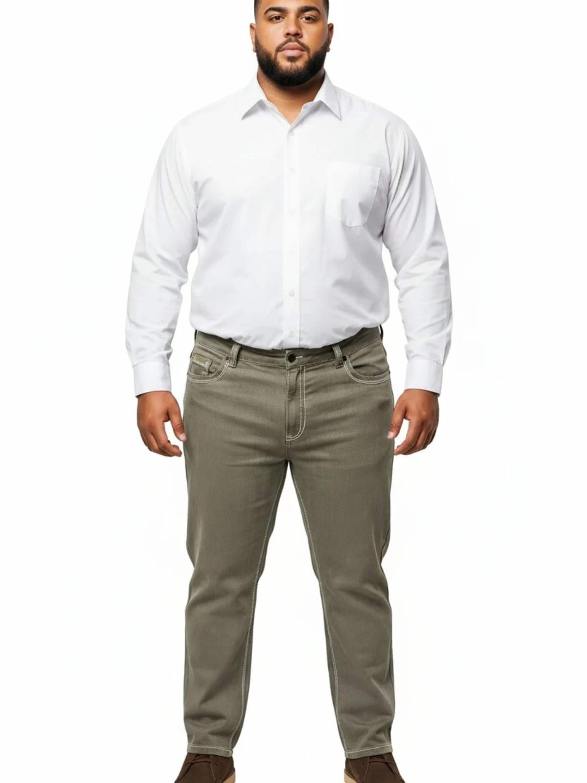 Lavecchia Comfort Fit Hemd 'HLA-1314 Übergrößen'‌‌‌ in Weiß: Vorderseite