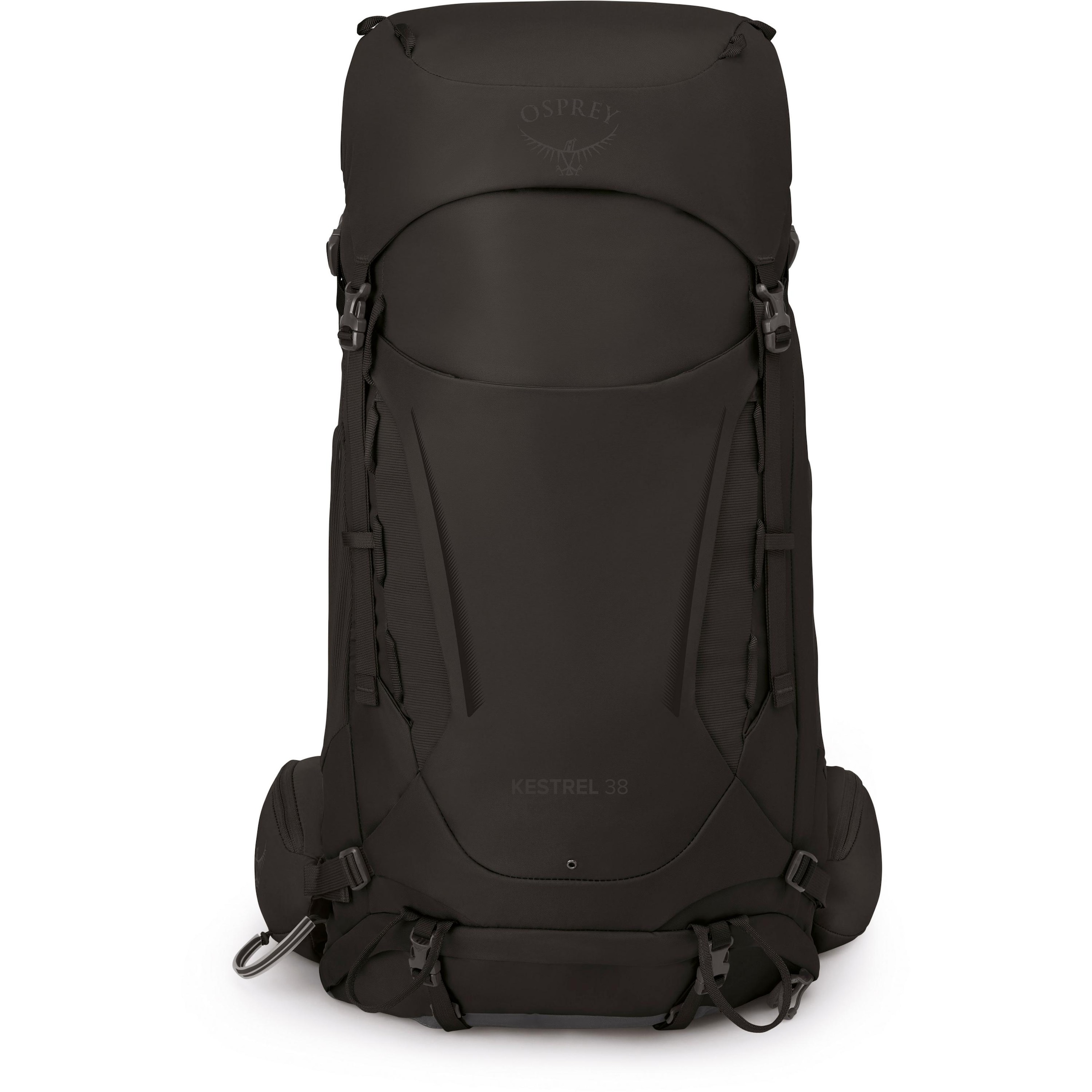 Osprey Sportrucksack 'Kestrel 38' in Schwarz: Vorderseite