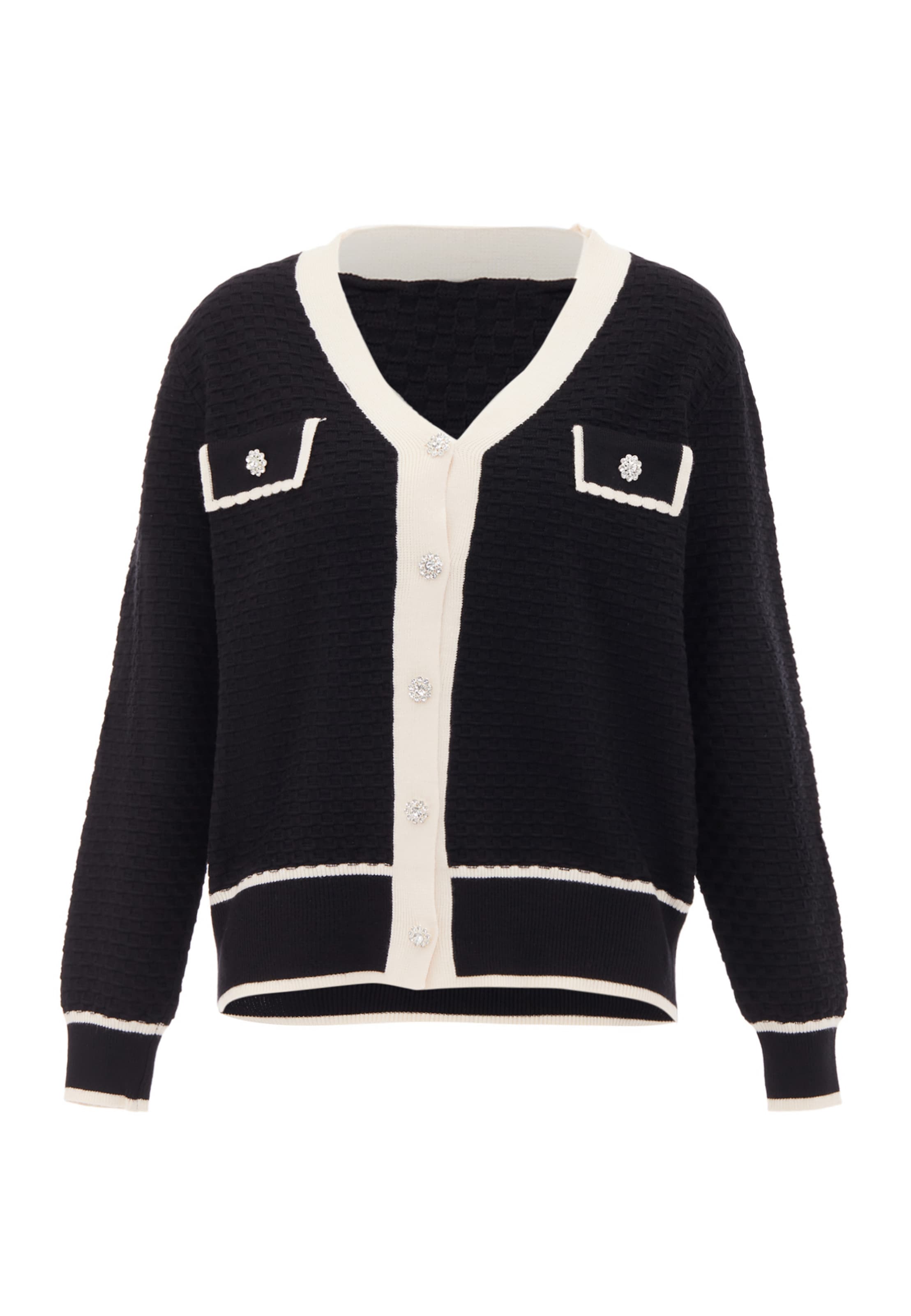 CHANI Strickjacke in Schwarz: Vorderseite