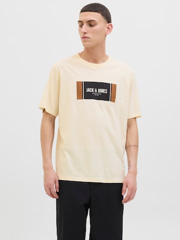 balta JACK & JONES Marškinėliai 'JJHAYATO': priekis