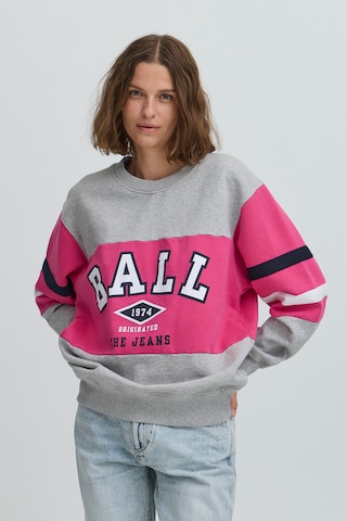 Sweat-shirt Ball en gris : devant