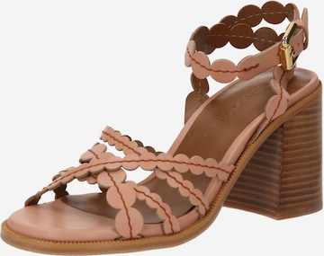 See by Chloé - Sandálias com tiras 'KADDY' em bege: frente