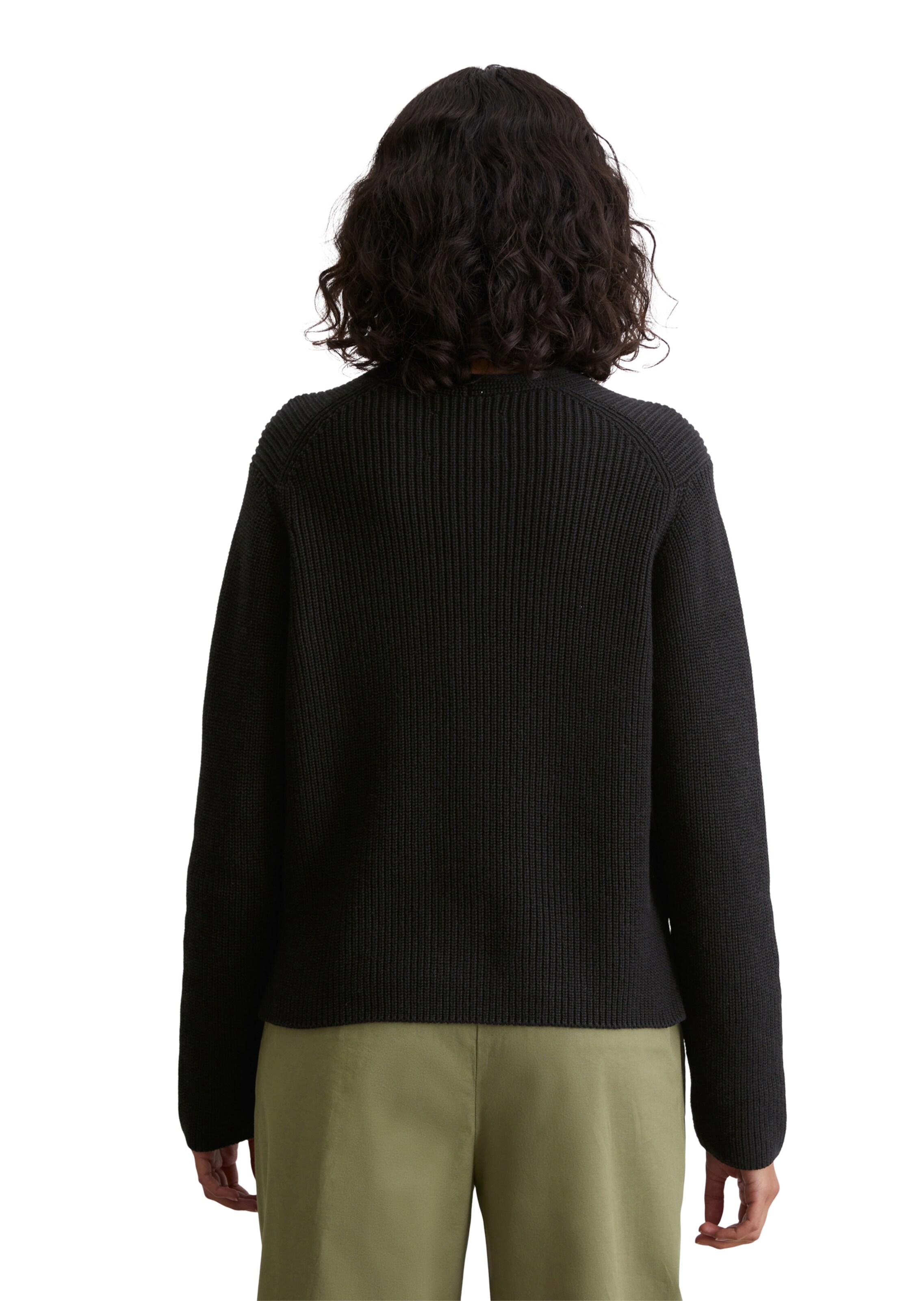 Marc O'Polo Gebreid vest in Zwart