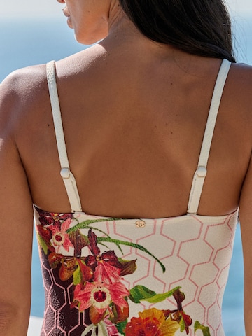 B by Ted Baker Bandeau Badeanzug in Beige