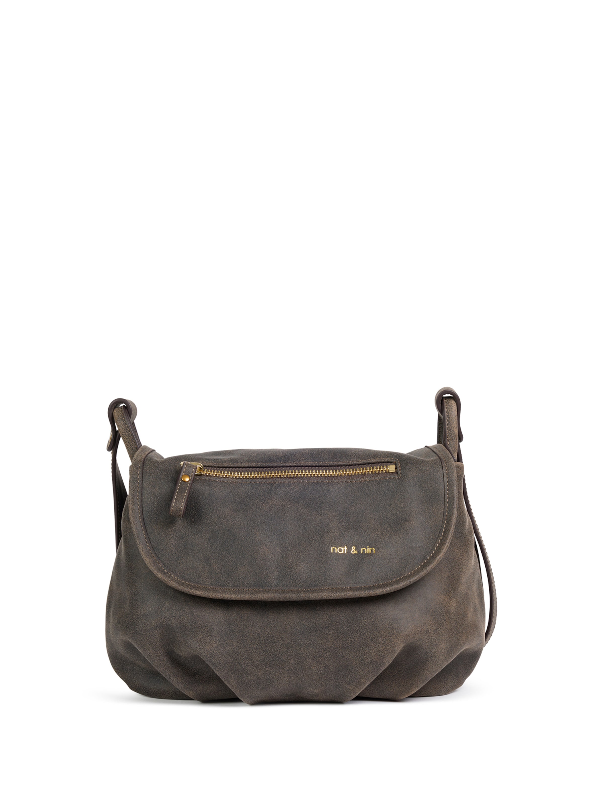 Sac à bandoulière 'Jen' Nat&Nin en marron : devant