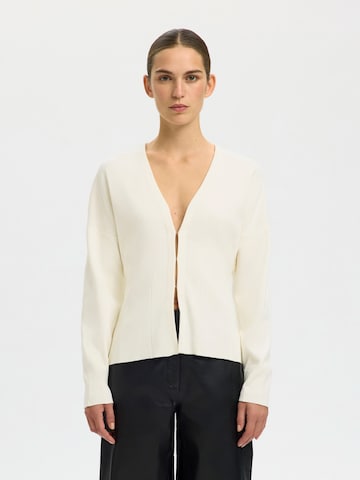 Cardigan 'SLFANEMONE' SELECTED en beige : devant