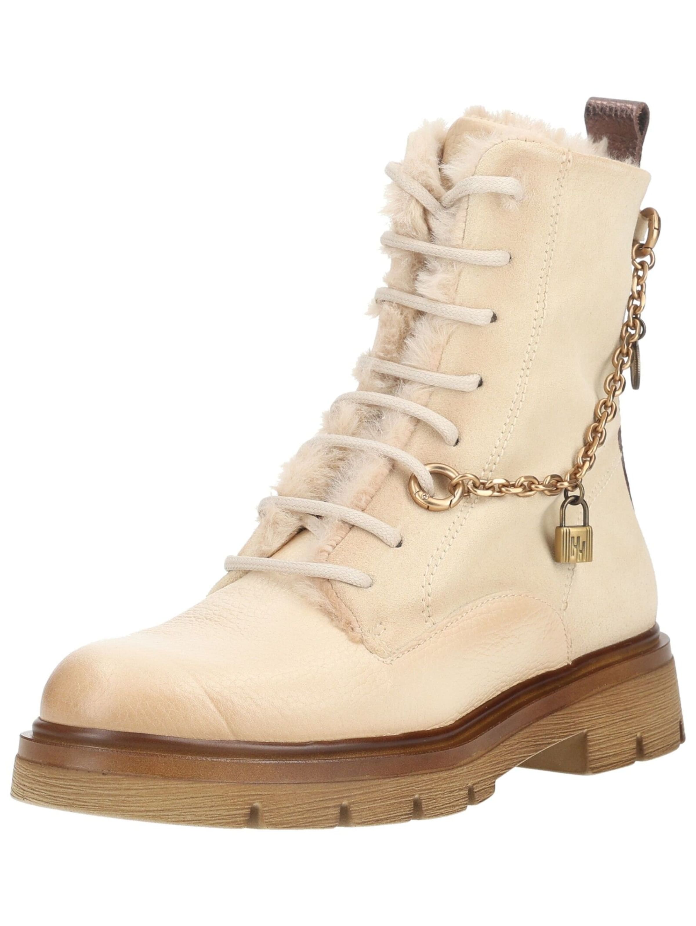 Hispanitas Schnürstiefelette in Beige: Vorderseite