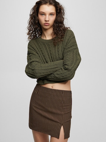 Pull&Bear Skirt in Brown: front