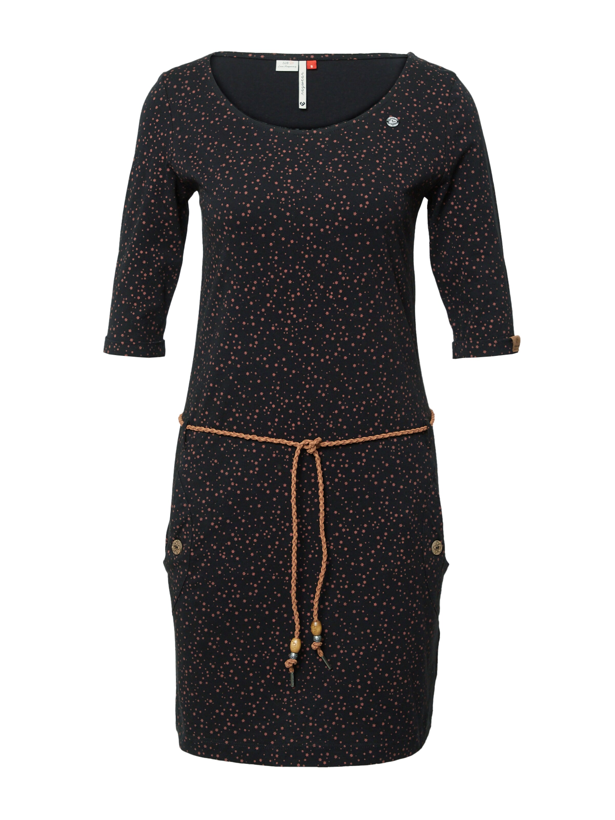 Abito Ragwear Tanya, Nero, Taglia S, Con Cintura Intrecciata E Tasche Laterali