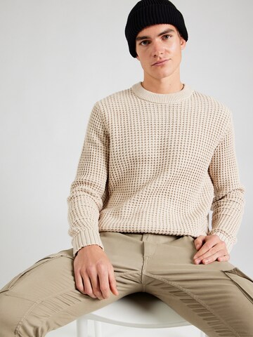 JACK & JONES Свитер 'JCOZION' в Бежевый: спереди