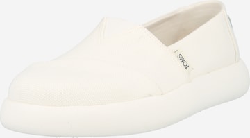 TOMS حذاء بدون رباط 'Alpargata Mallow' بلون أبيض: الأمام