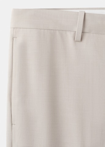 MANGO MAN Slim fit Pleated Pants 'Paris' in Beige