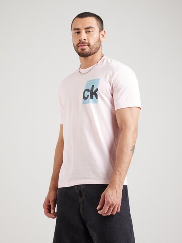 Calvin Klein Jeans Футболка в Ярко-розовый: спереди