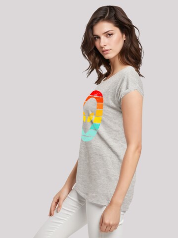 T-shirt 'Alien Retro Sonnenuntergang' F4NT4STIC en gris